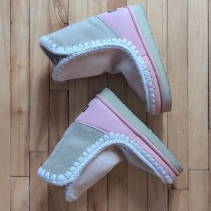 AS IS - MOU Sheepskin Suede Boots